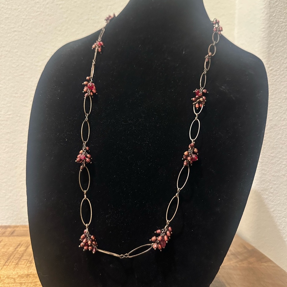 Coldwater Creek Pink and Silver Necklace